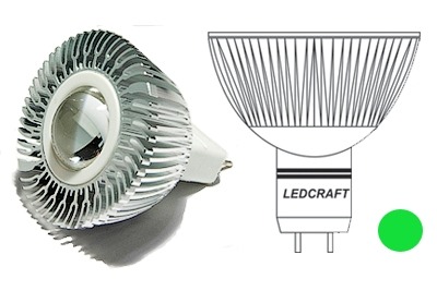 Светодиодная лампа LC-60-MR16-GU5.3-3-G зеленый